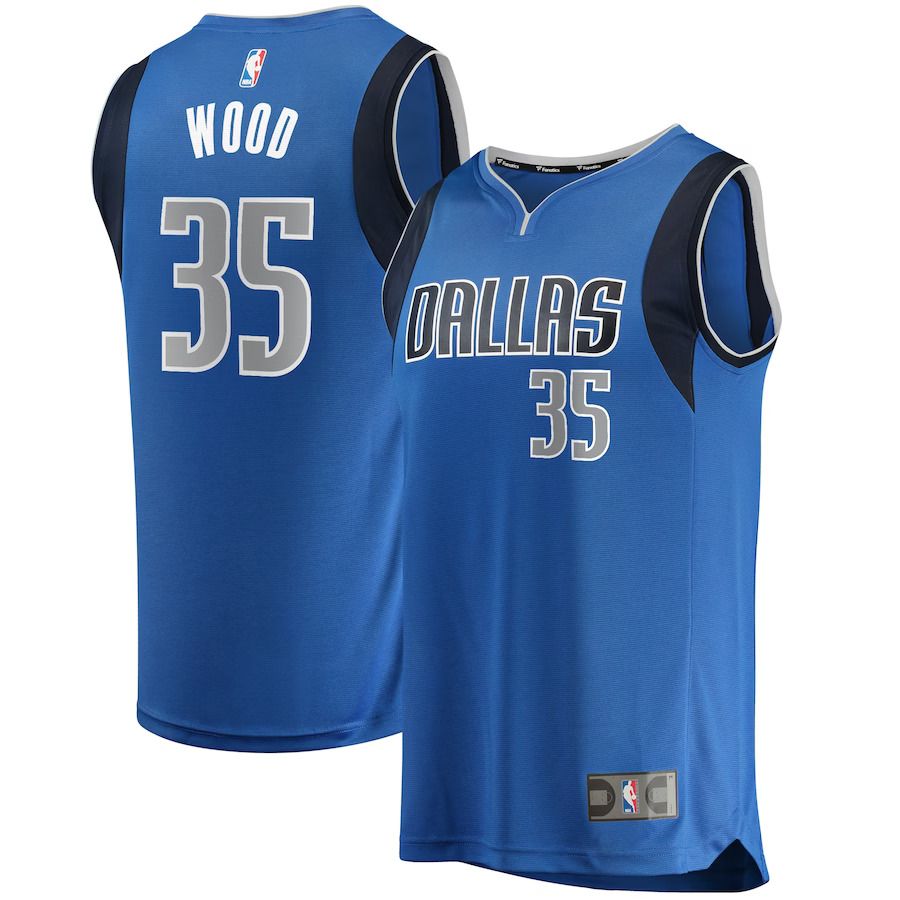 Men Dallas Mavericks #35 Christian Wood Fanatics Branded Blue Fast Break Replica NBA Jersey->dallas mavericks->NBA Jersey